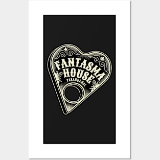 Fantasma House Paranormal Planchette BLACK Posters and Art